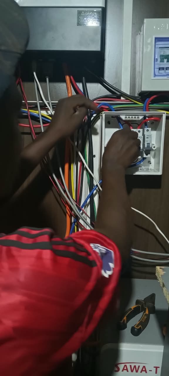 Electrical wiring work in progress