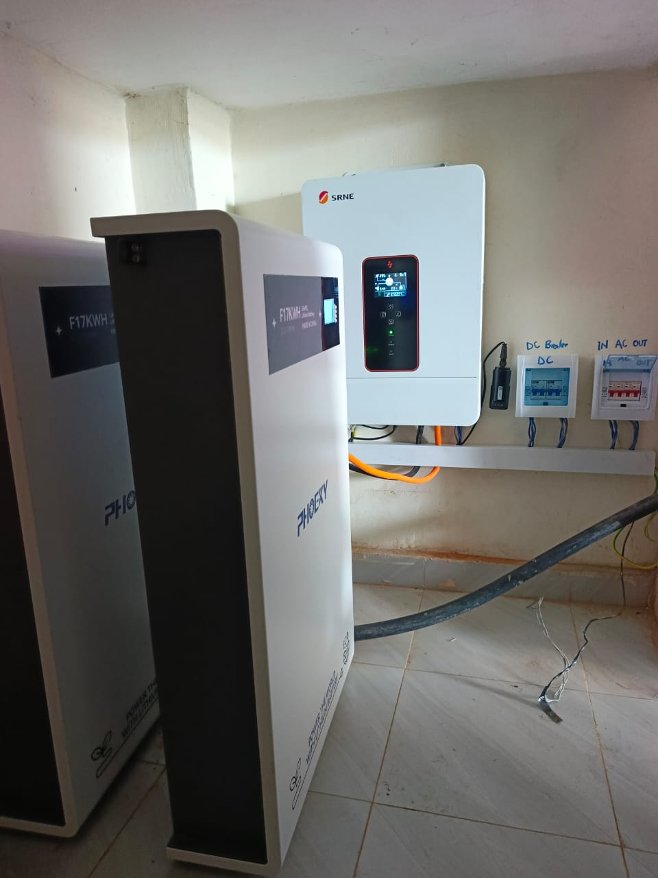 Inverter and battery backup installation